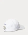 Polo Ralph Lauren Cotton Chino Baseball Cap White/Navy, Adjustable