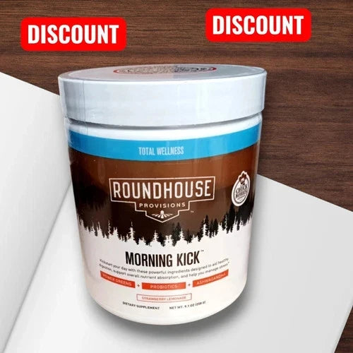 Roundhouse Provisions Morning Kick Dietary Supplement Powder 2 Pack Strawberry Lemonade